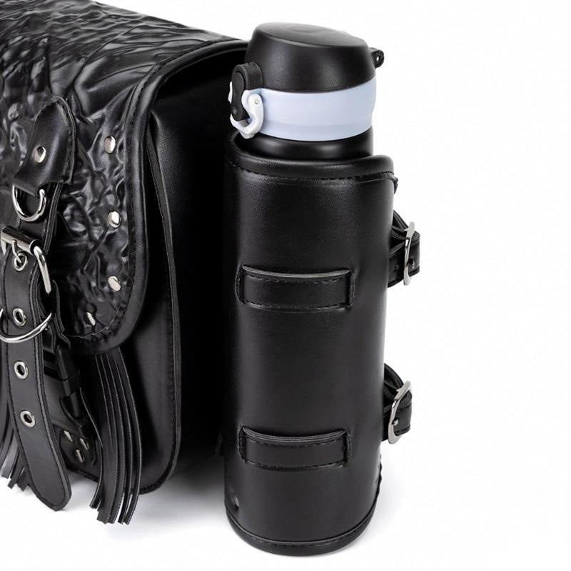 RiderBond™ Grim Hauler – Skull & Studded Saddlebag